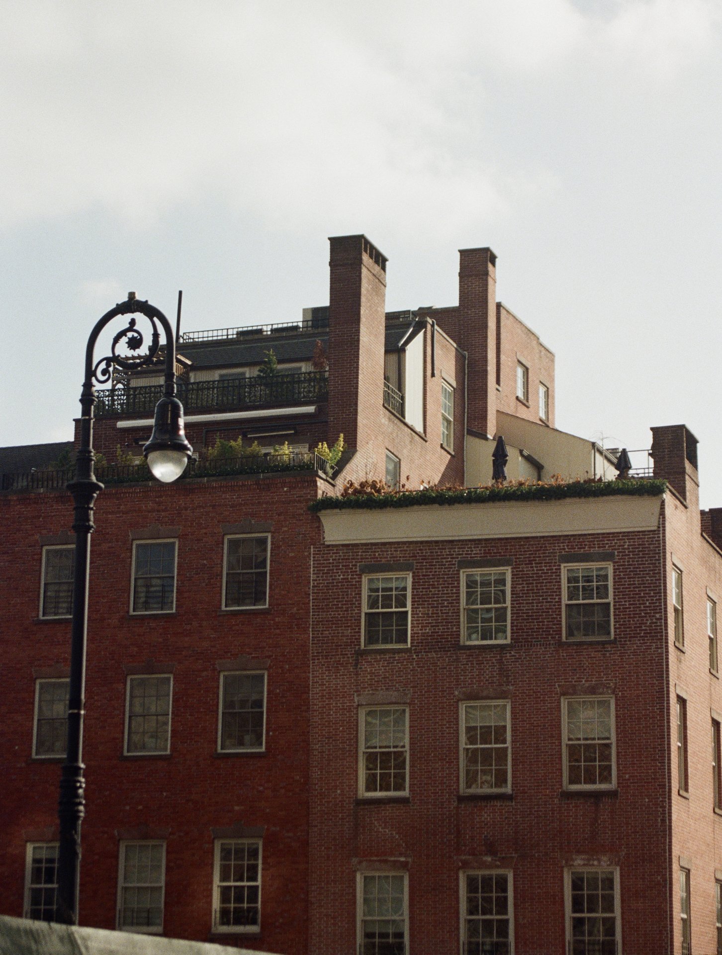 Nyc Brick Building Lamppost